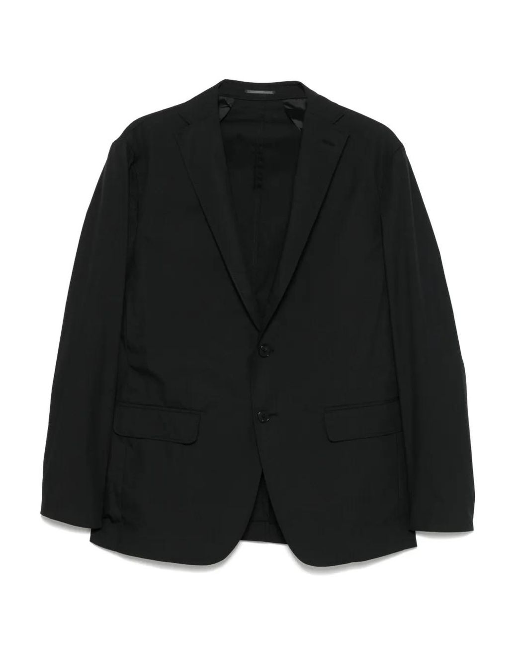 Low Brand Black Peak-Lapel Blazer for men