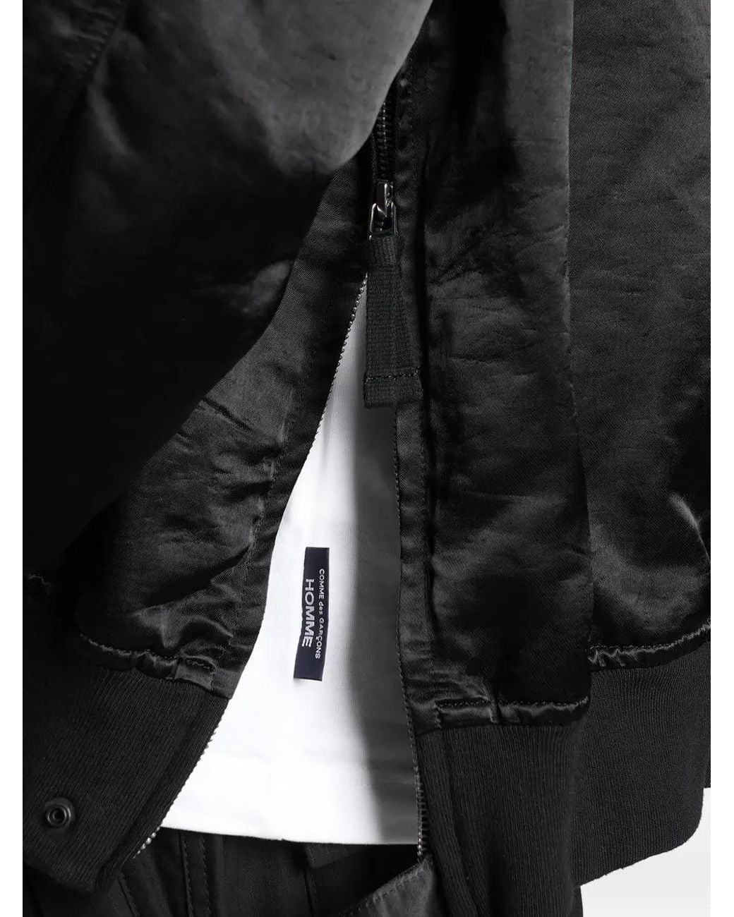 Comme des Garçons Black Panelled Zip-Up Jacket for men