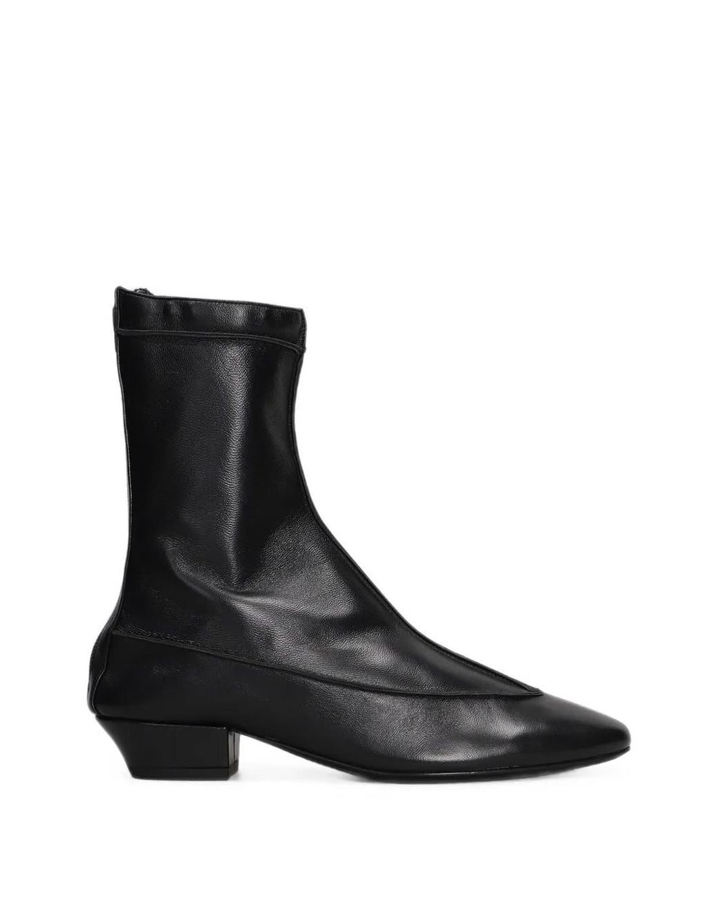 Magda Butrym Black Pointed-Toe Ankle Boots
