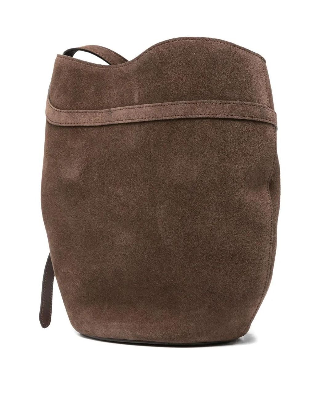 Liffner Brown Suede Bucket Bag