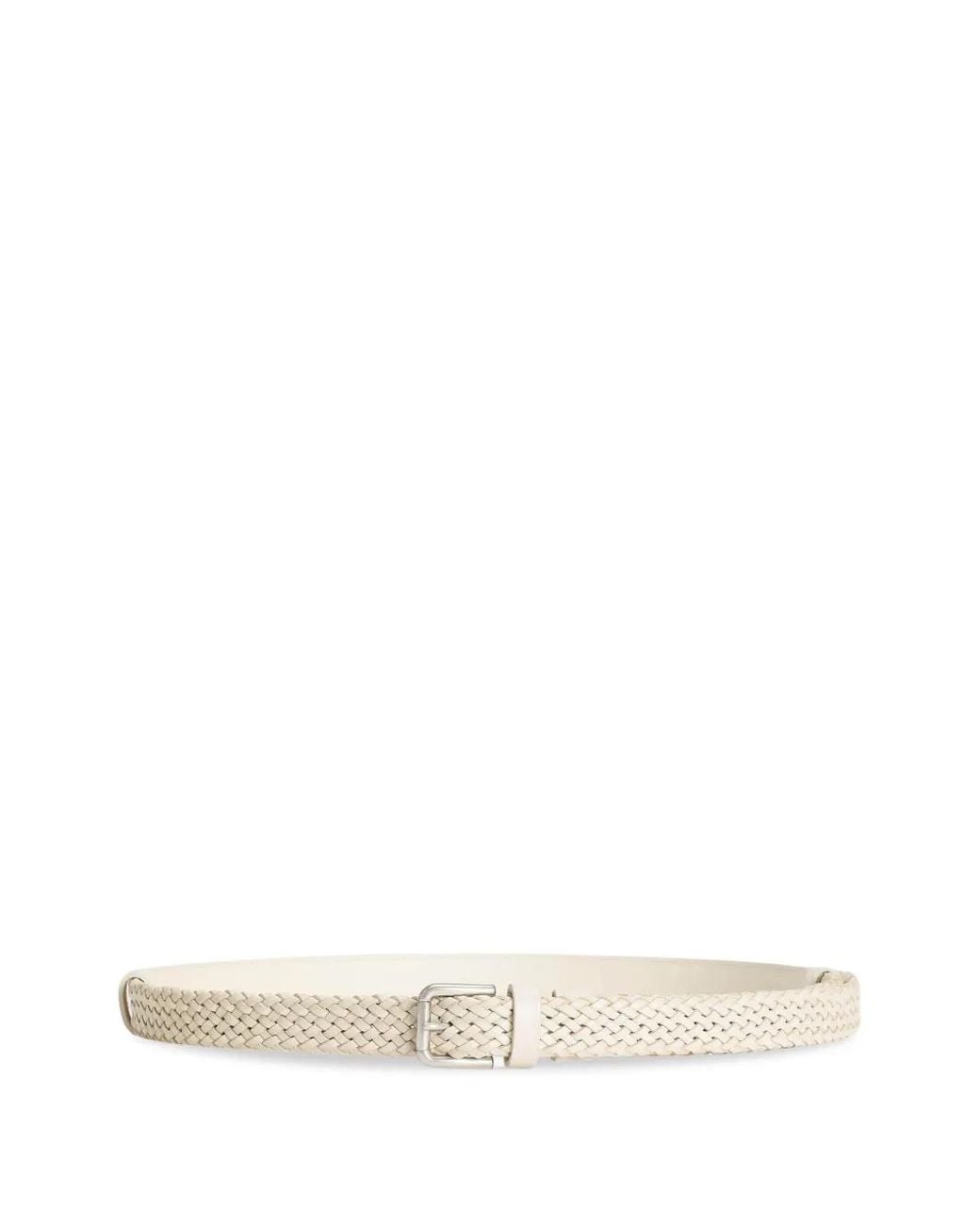 Dolce & Gabbana White Braided Belt for men