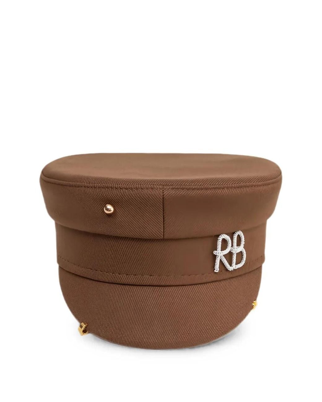 Ruslan Baginskiy Brown Baker Boy Pierced Cap