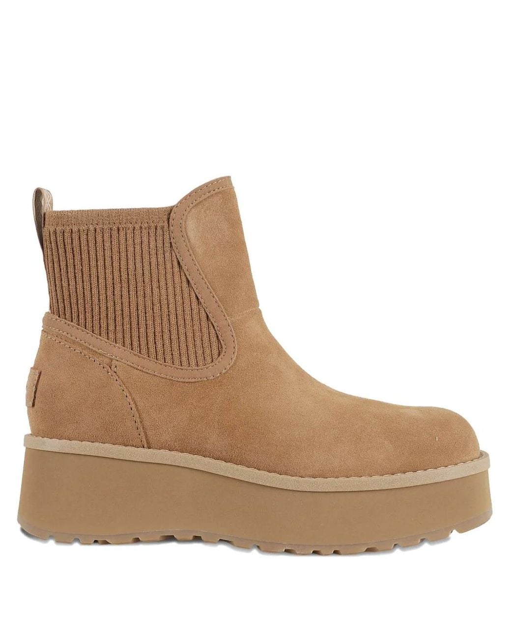 Ugg Brown Gerippte Plateau-Stiefel 20Mm