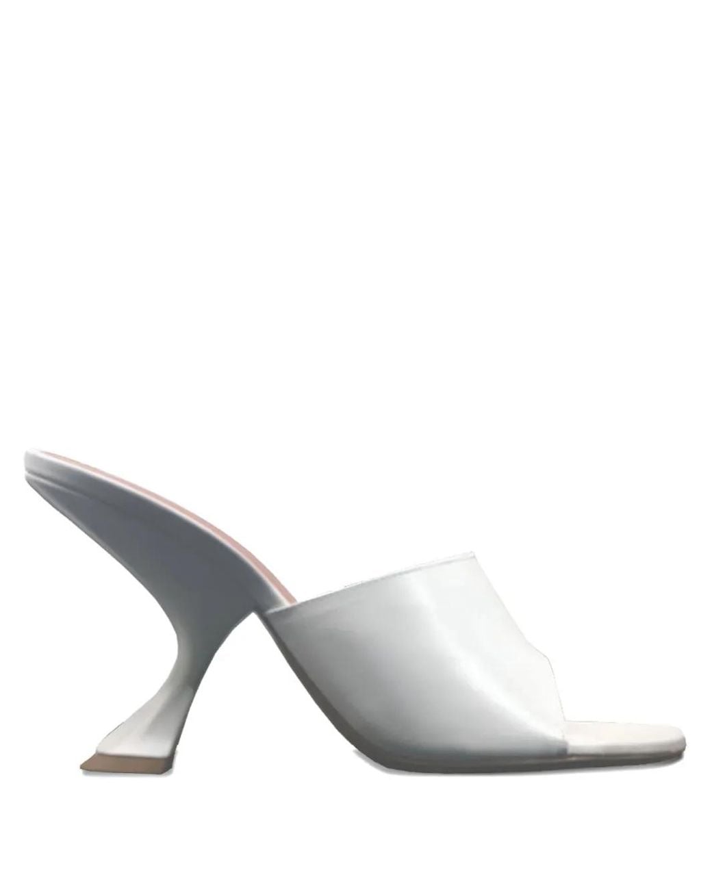 AMINA MUADDI White 90Mm Lupita Sculpted-Heel Sandals