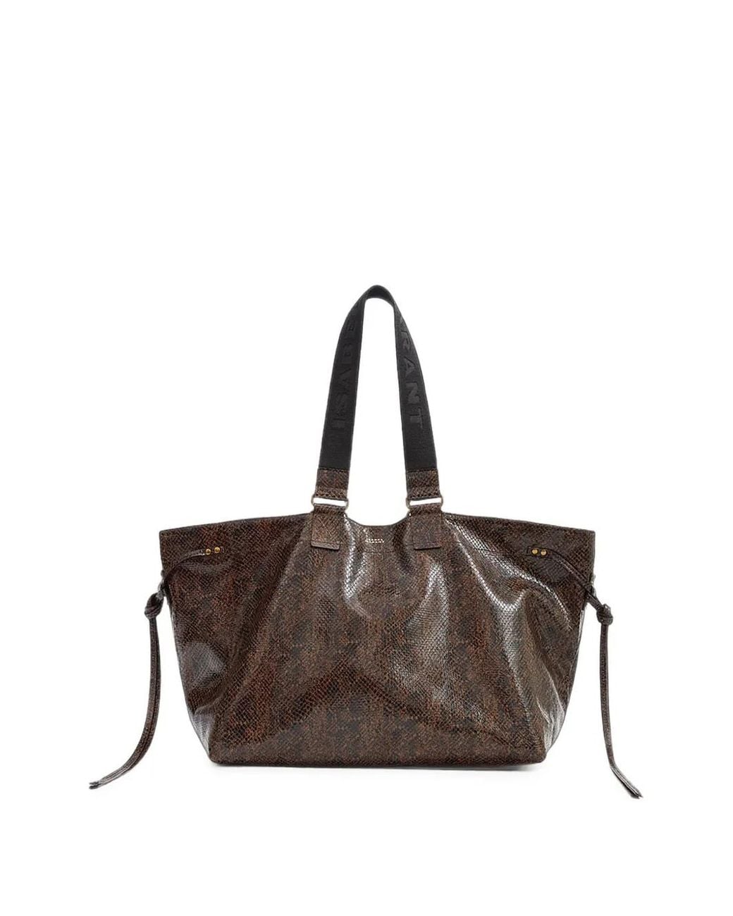 Isabel Marant Brown Wardy Snakeskin-Effect Leather Shoulder Bag