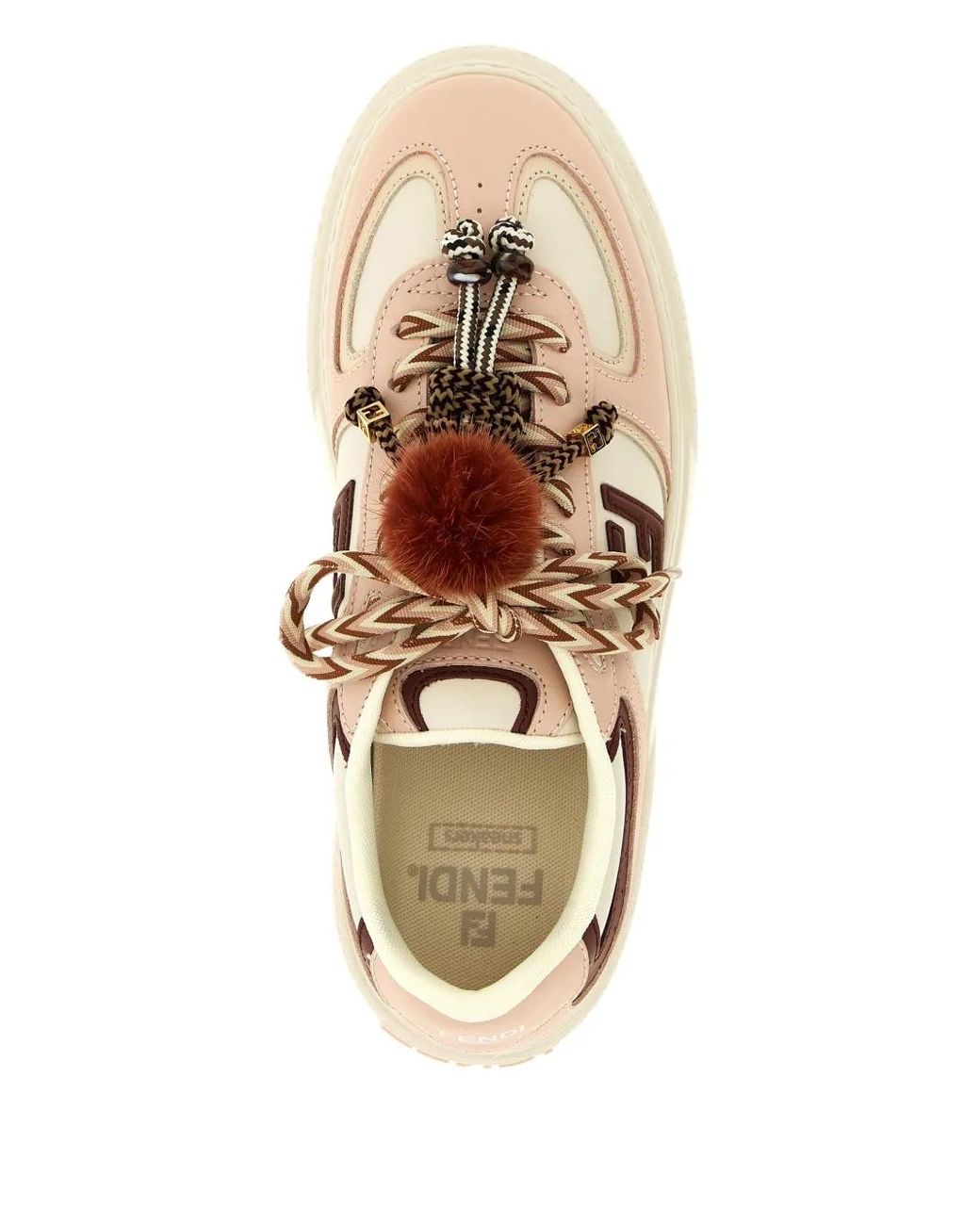 Fendi Natural Sneakers Mit Plateau
