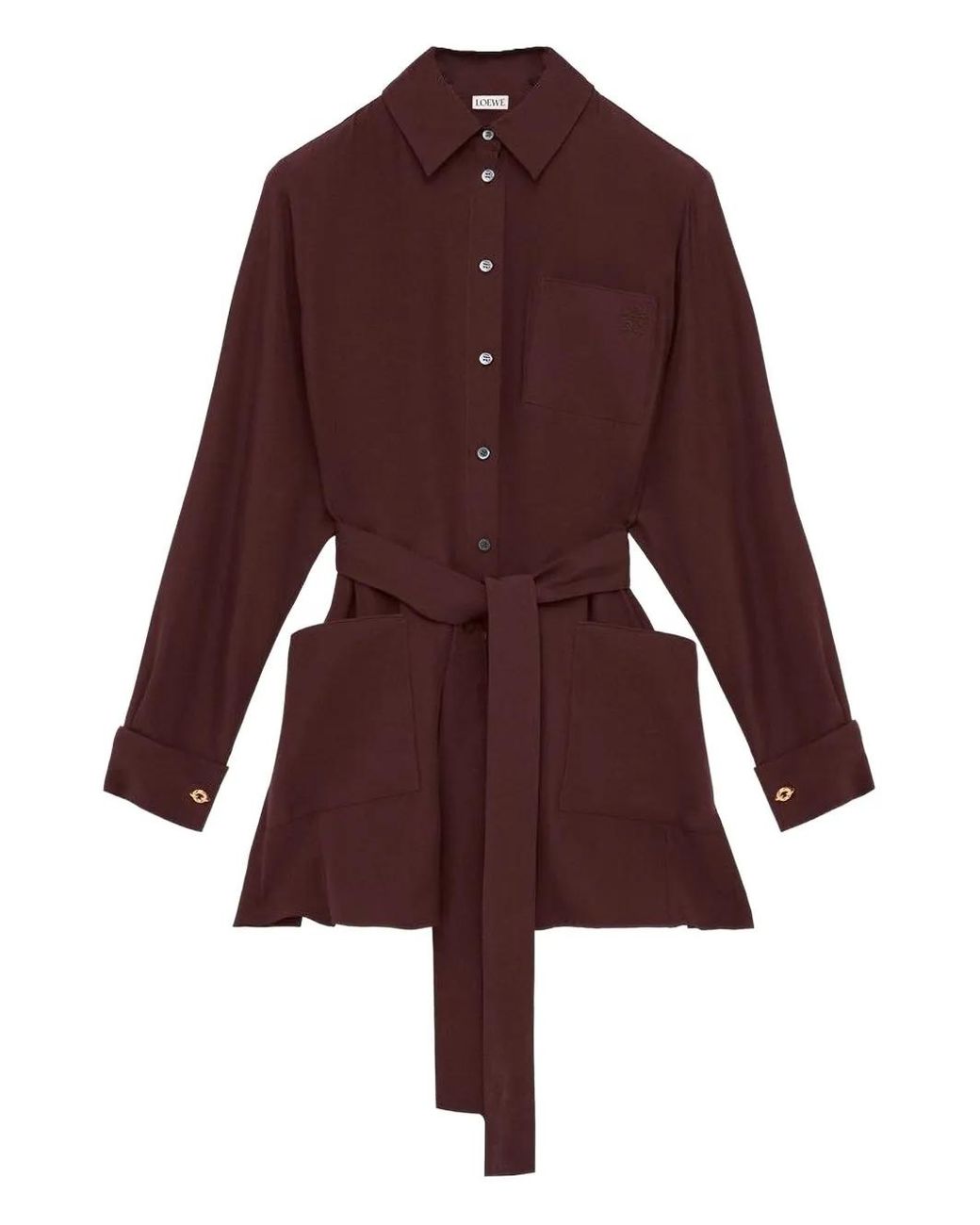 Loewe Red Belted Blouse