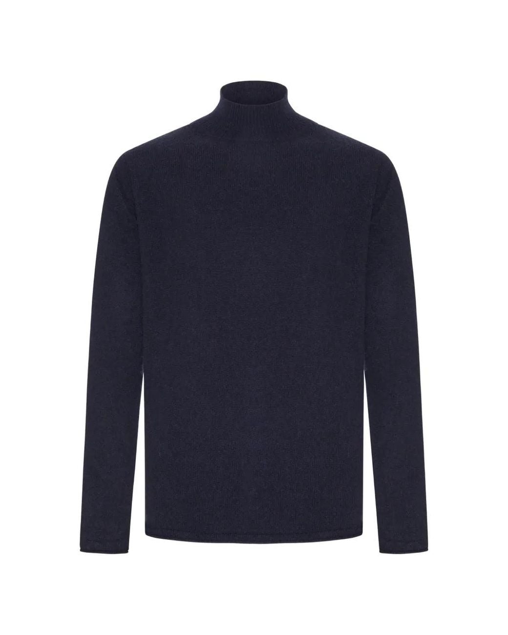 Roberto Collina Blue Lupetto High-Neck Wool Sweater for men
