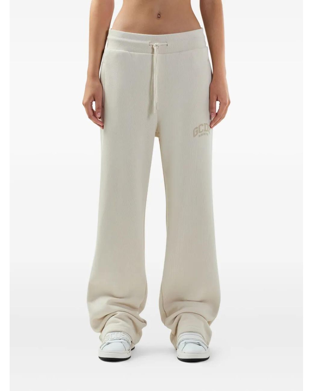 Gcds Natural Logo-Print Track Pants