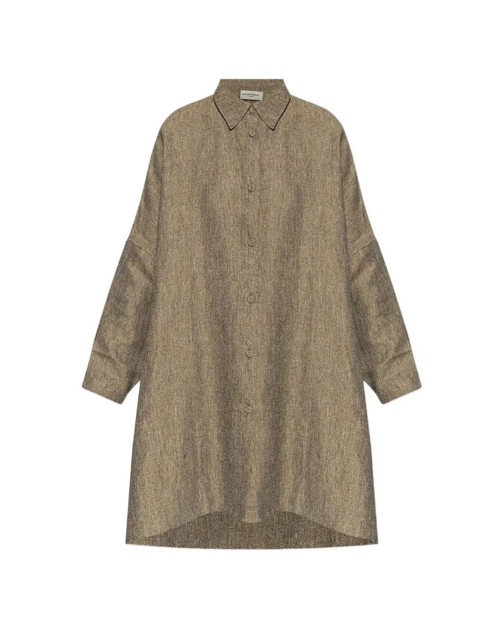 Officine Generale Natural Button-Fastening Linen Shirt