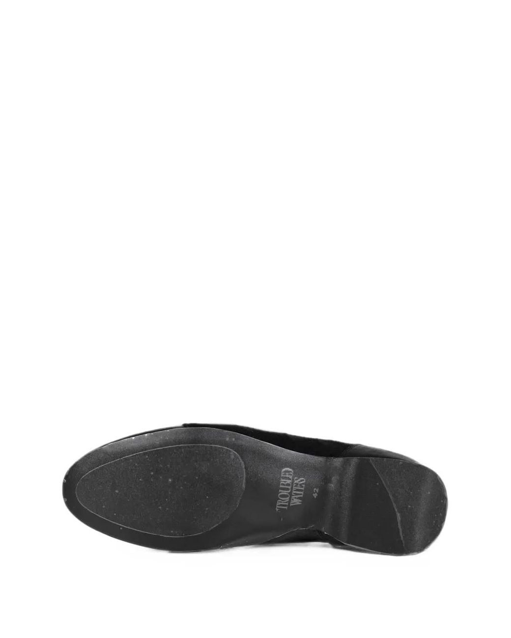 Troubled Waters Black Tracer Leather Derby Shoes for men