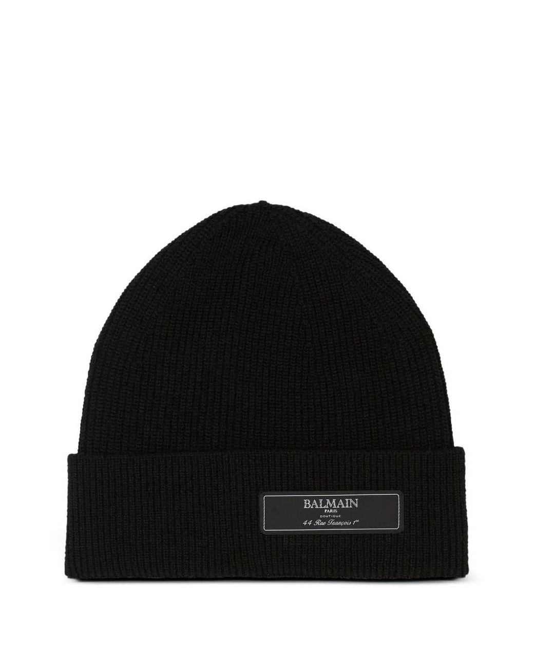 Balmain Black Paris Wool Beanie for men