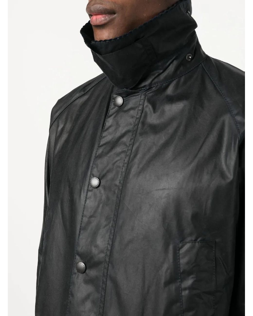 Barbour Black Waxed Cotton Bedale Jacket for men