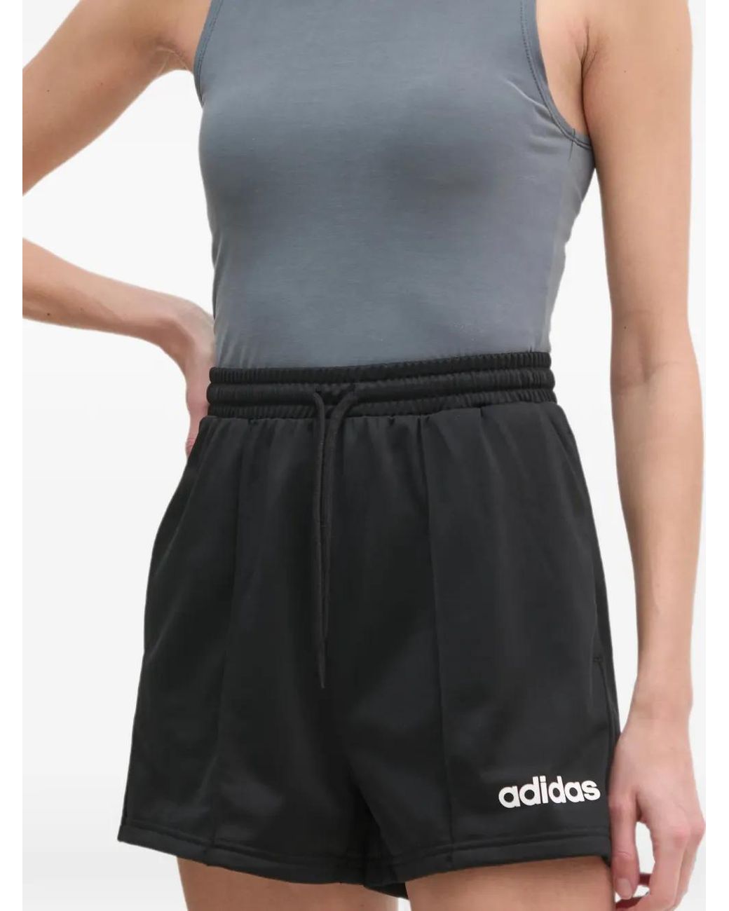 Adidas Black Drawstring Shorts Set