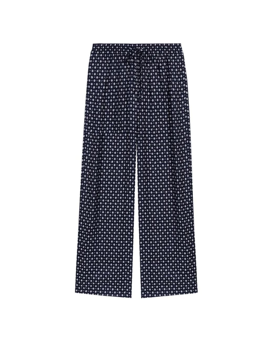 Pantalon Ample À Strass Maje en coloris Blue
