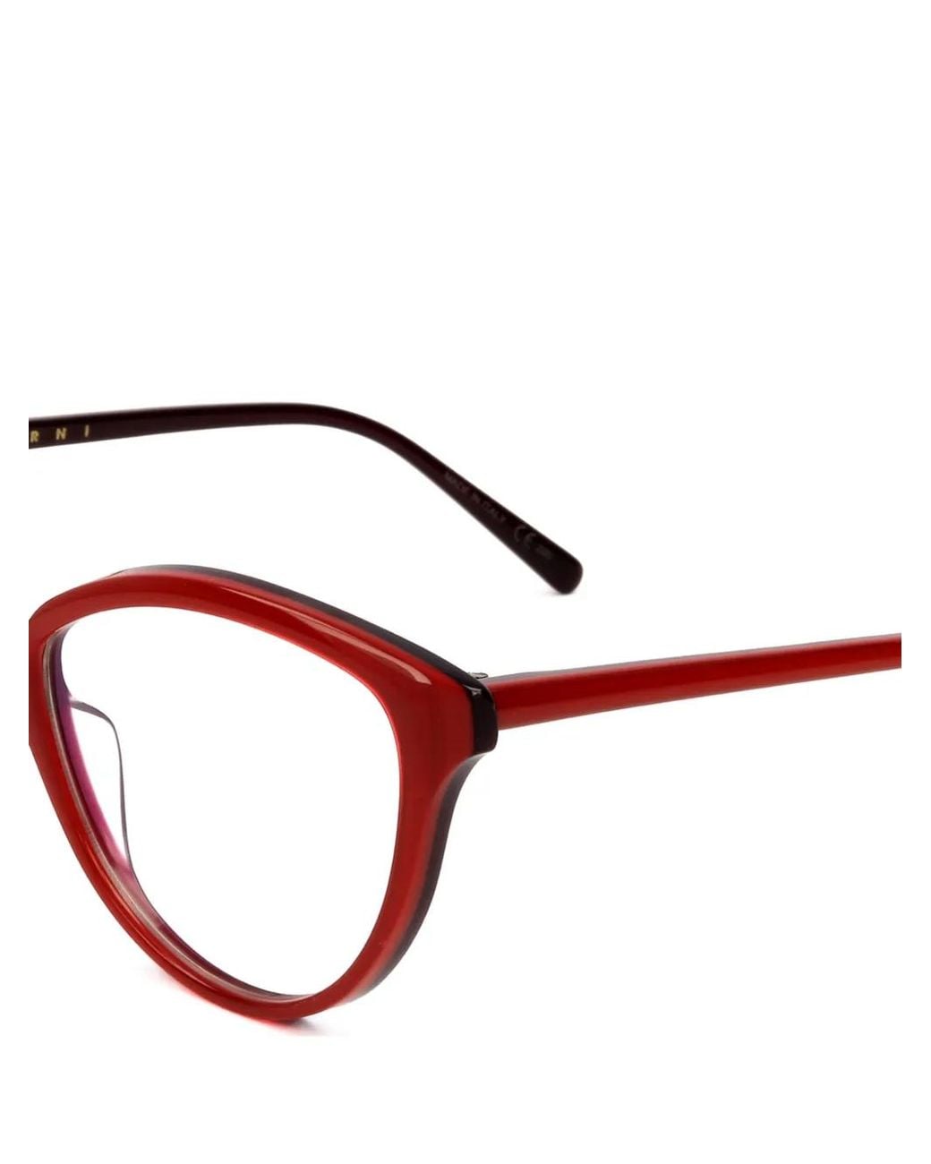 Marni White Cat-Eye Frame Glasses