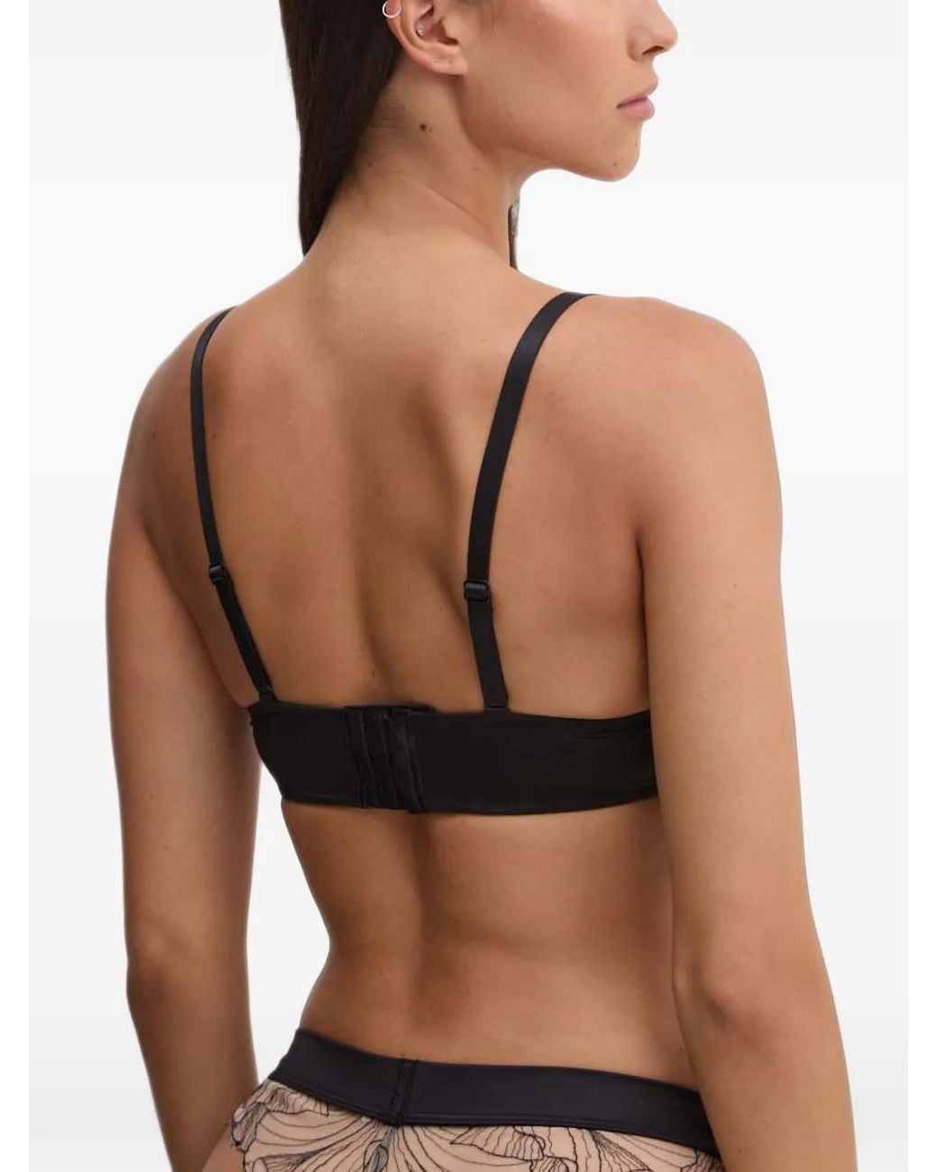 Chantelle Black Lace-Trim Underwired Bra
