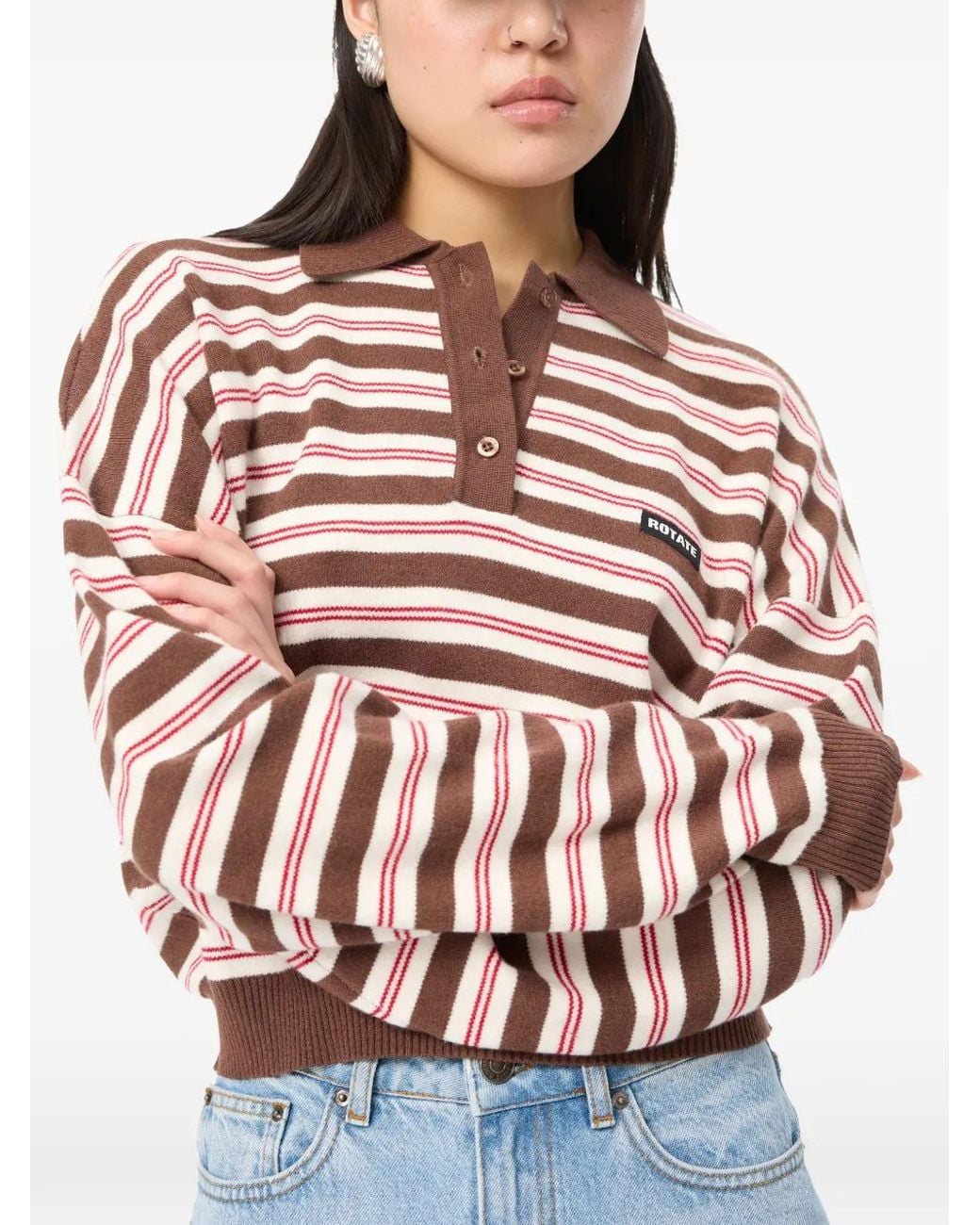 ROTATE BIRGER CHRISTENSEN Red Polo Slinky En Maille