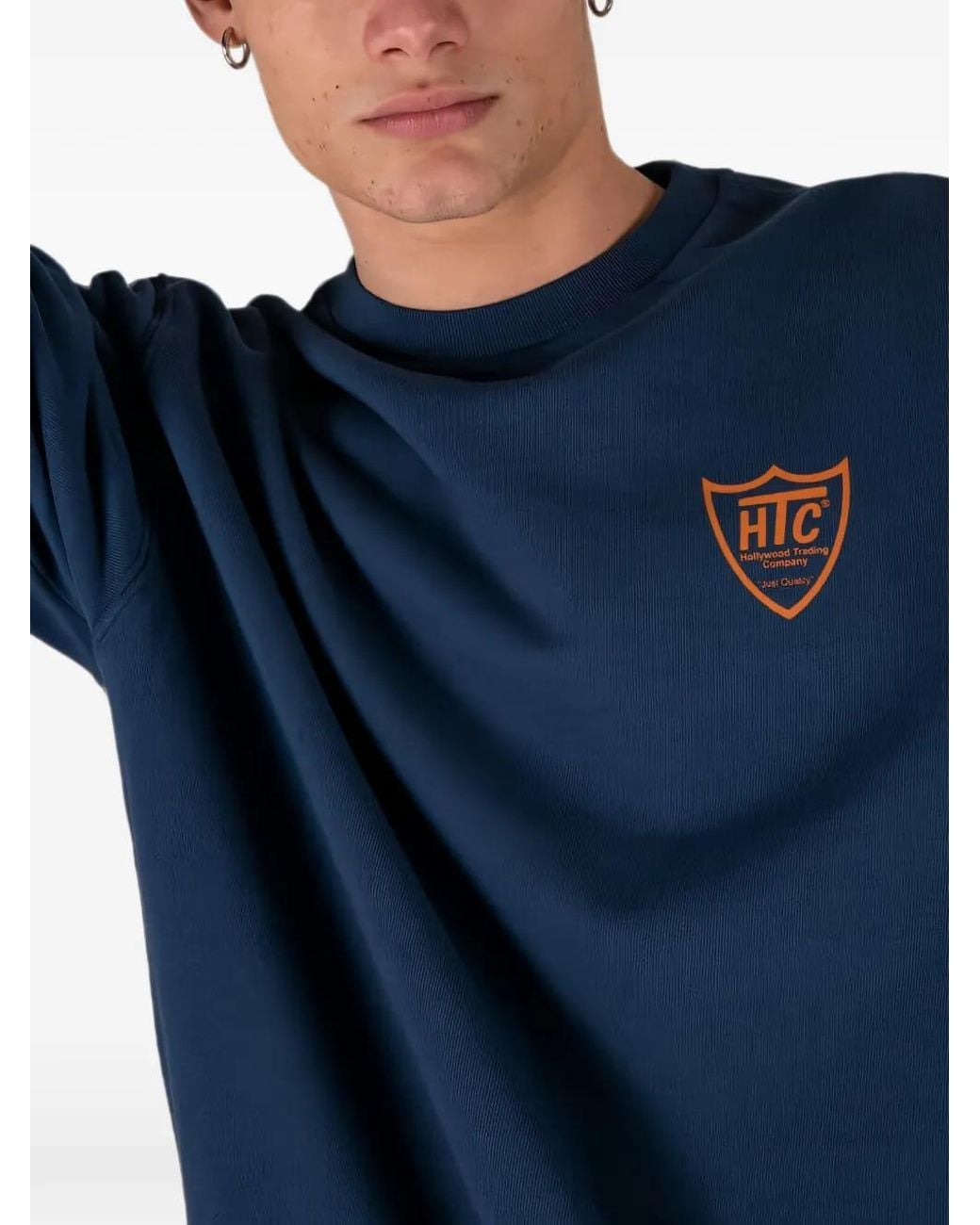 HTC Blue Logo-Print Sweatshirt for men