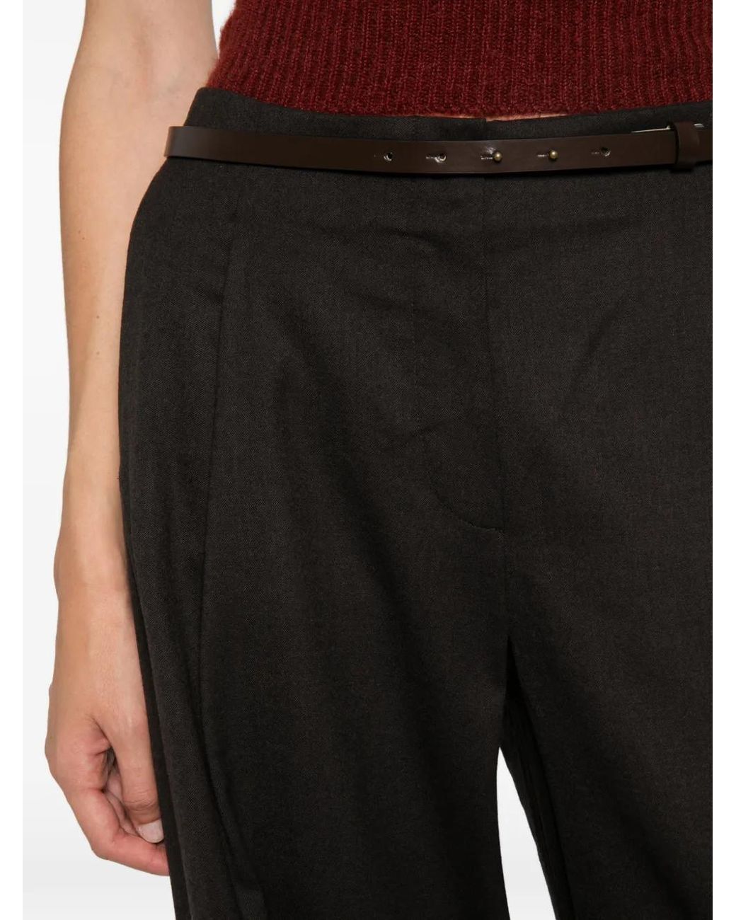 Max Mara Black Pergola Tapered Trousers