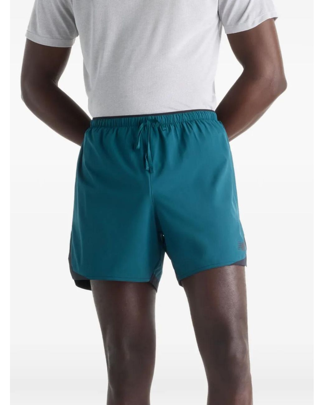 New Balance Blue Rc Essential Short 5" for men