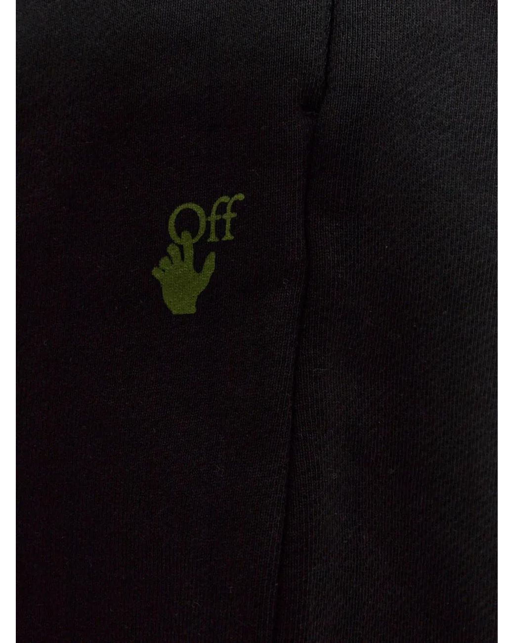 Off-White c/o Virgil Abloh Black Sweatpants With A Colorfully Printed Logo for men
