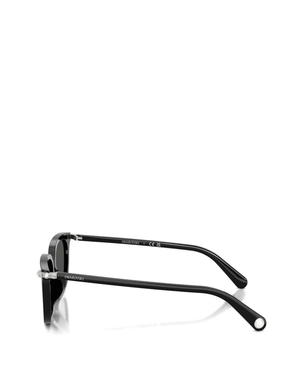 Swarovski Gray Crystal-Embellished Square-Frame Sunglasses