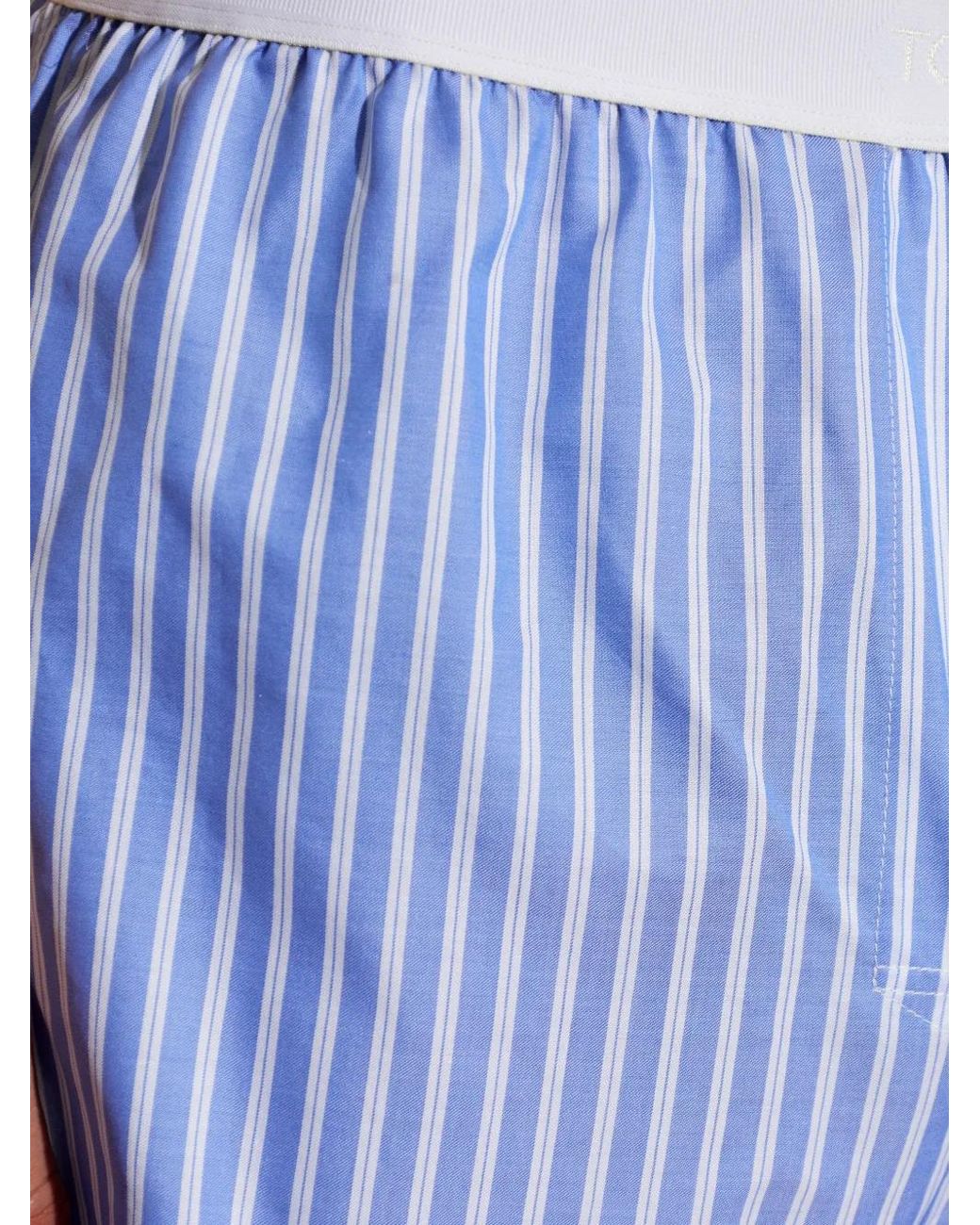 Tom Ford Blue Vertical-Stripe Boxer Shorts for men