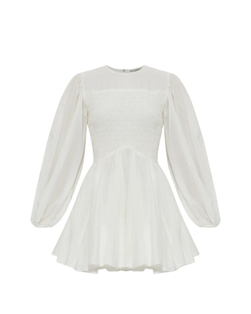 AllSaints White Chia Smocked Mini Dress