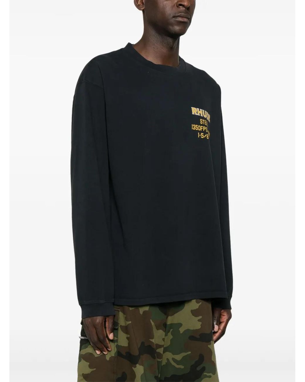 Rhude T-Shirt Met Tekst in het Black voor heren
