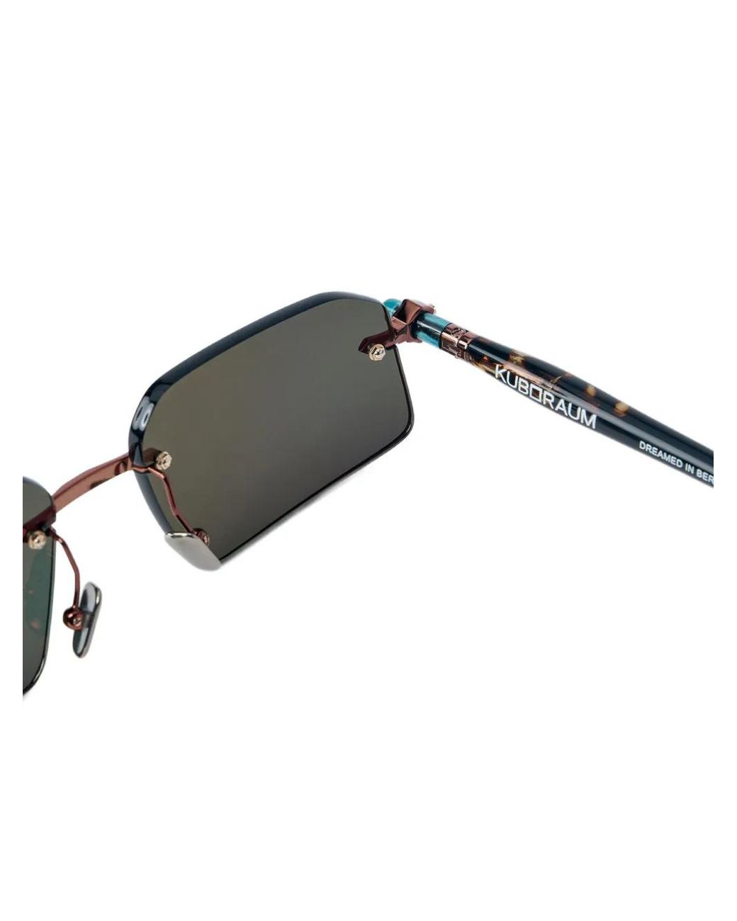 Occhiali Da Sole Squadrati Con Montatura A Giorno di Kuboraum in Green