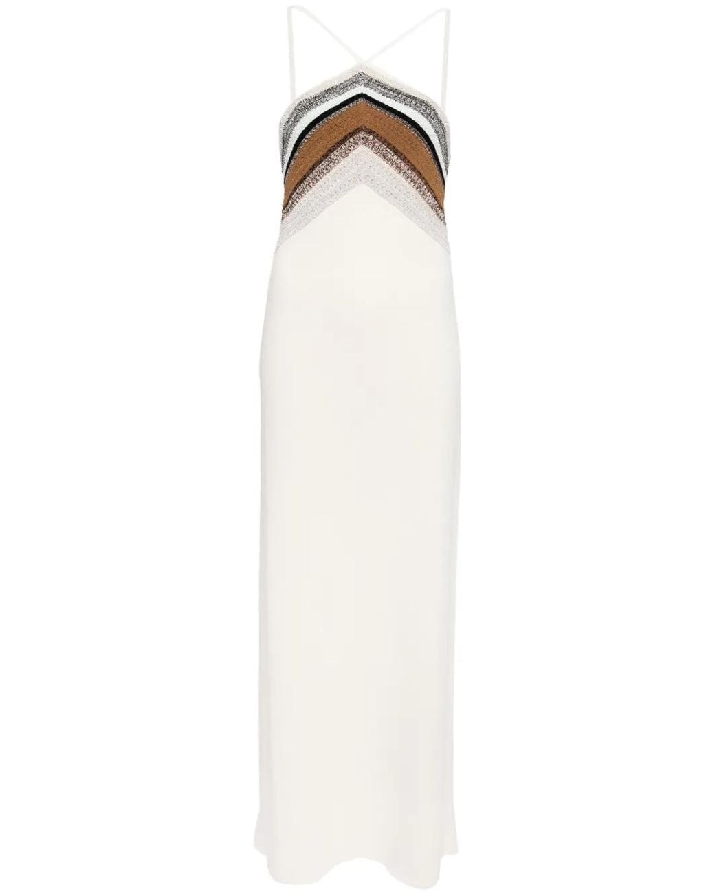 Proenza Schouler White Naomi Chochet-panel Dress - Women's - Wool/viscose/polyamide/acetate