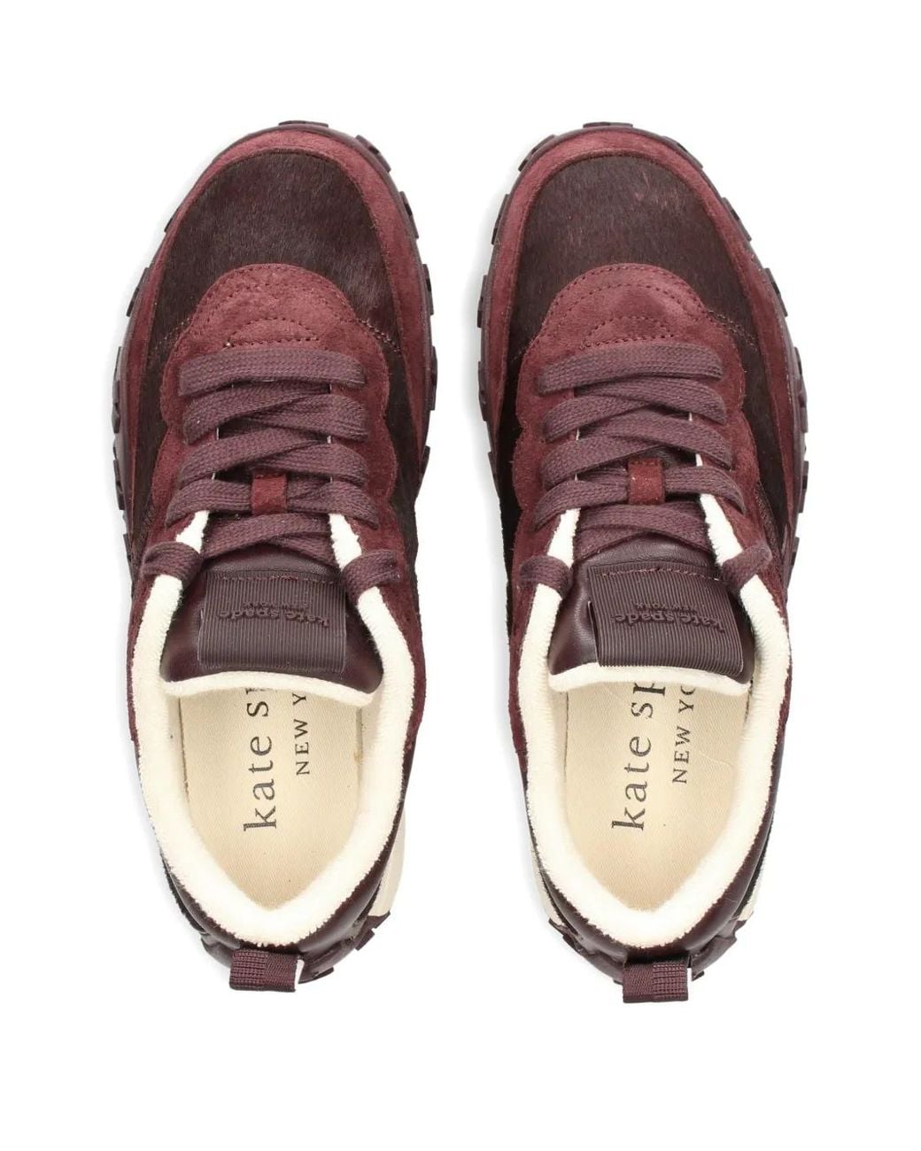 Kate Spade Brown Fur-Textured Sneakers