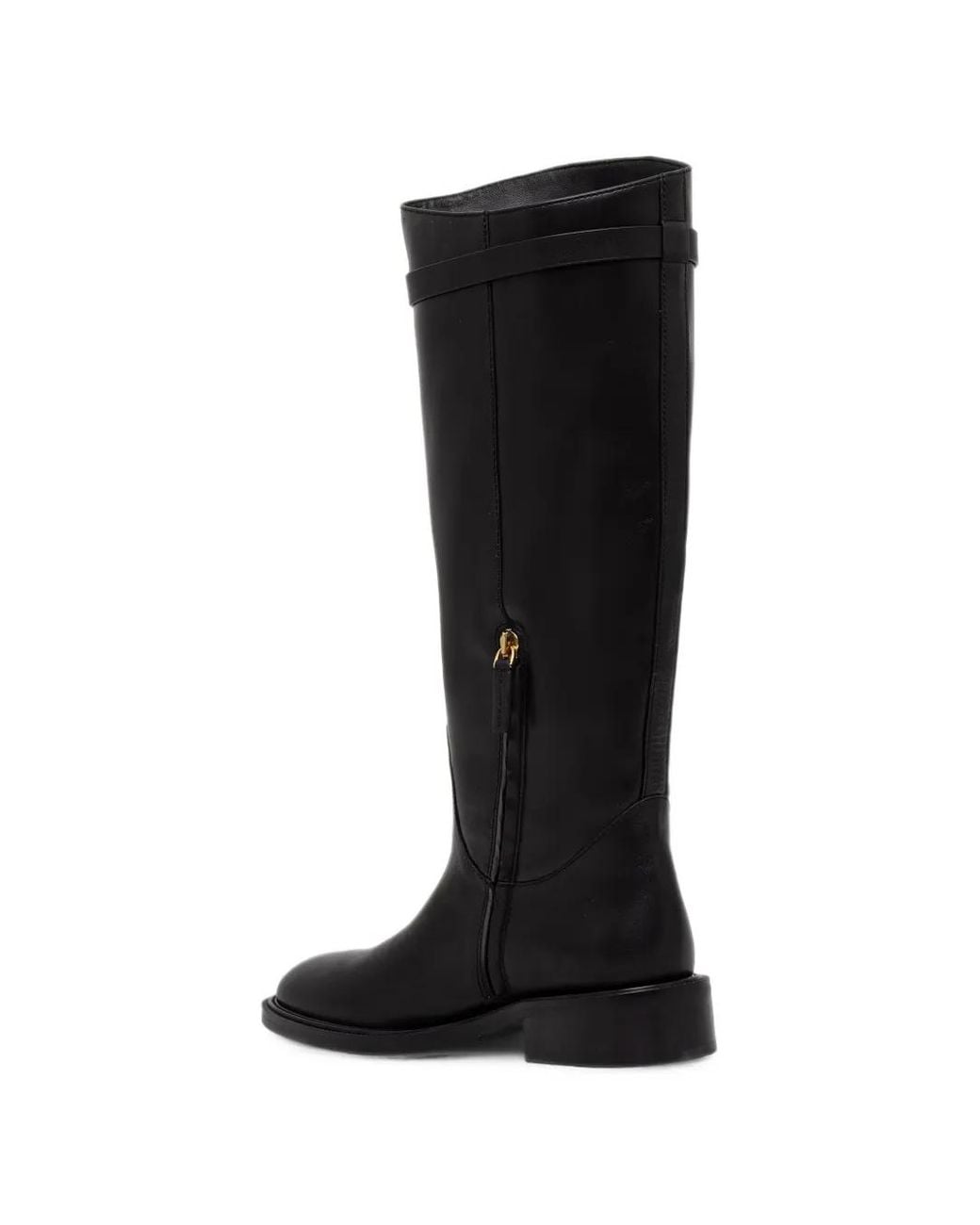 Coccinelle Black Pansy Logo-Plaque Knee-High Boots