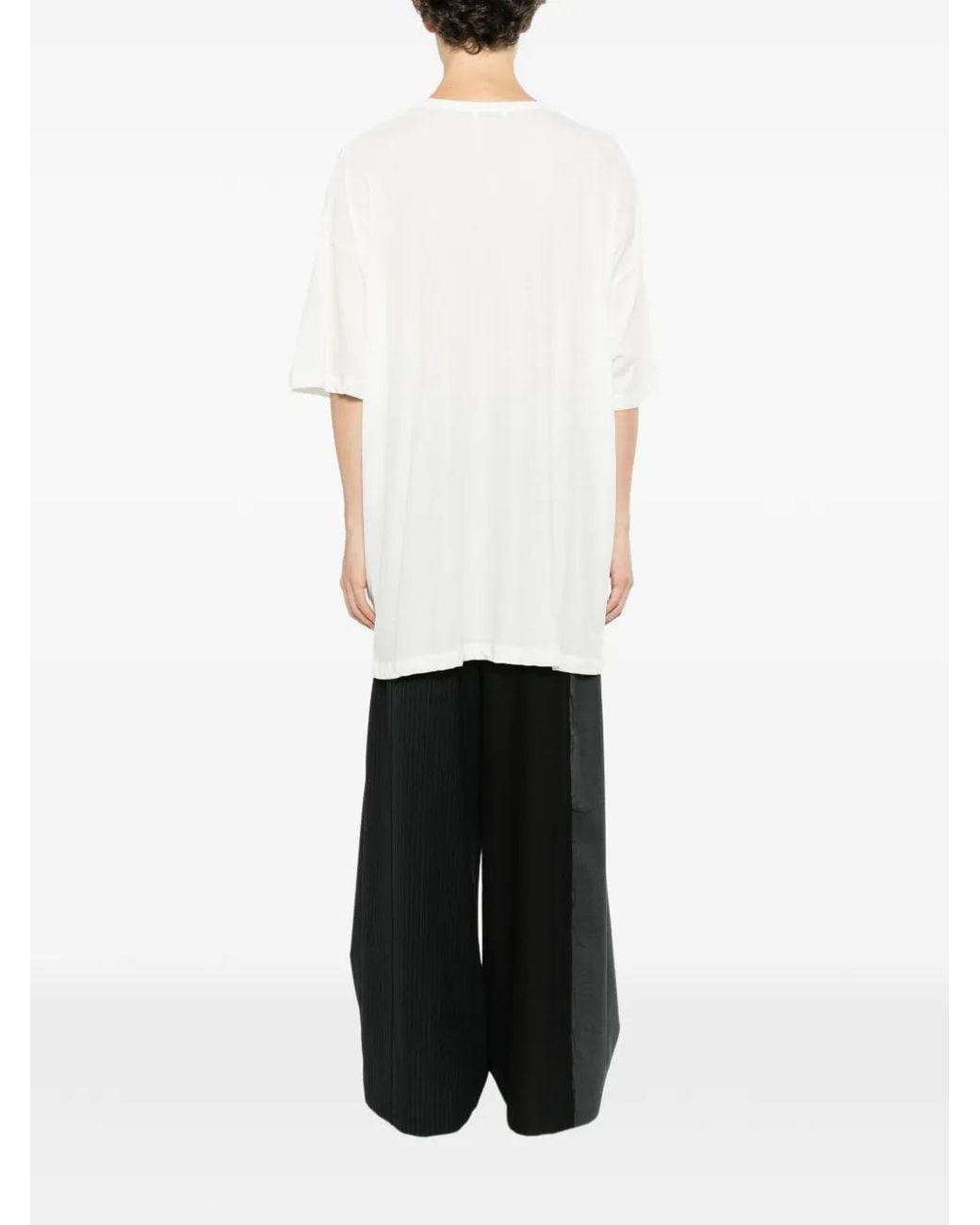 Yohji Yamamoto White Patch-Pocket T-Shirt for men