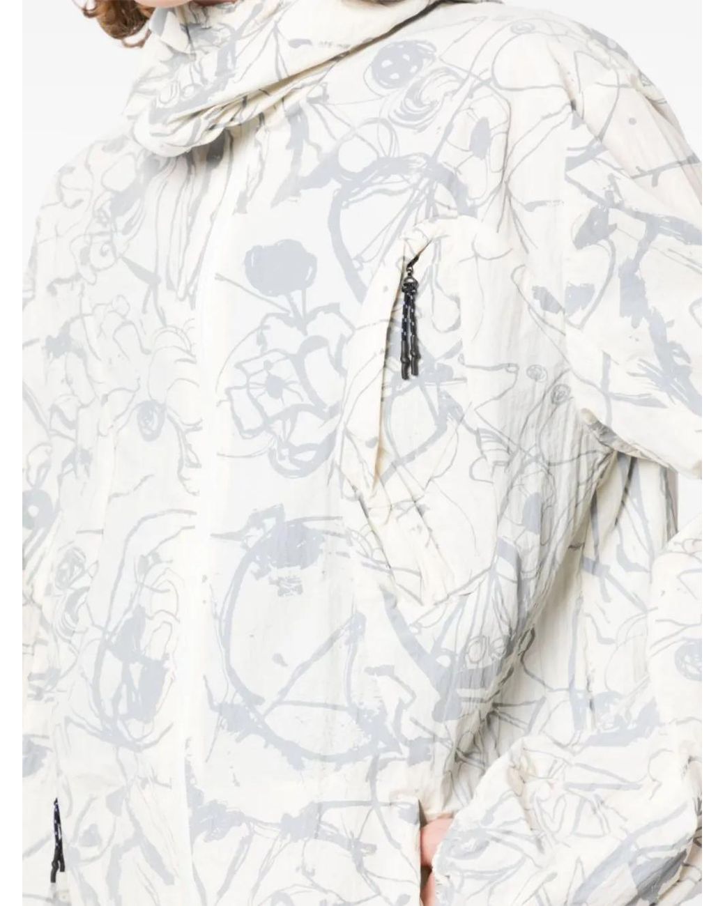McQ Alexander McQueen White Painterly-Print Lightweight Jacket for men