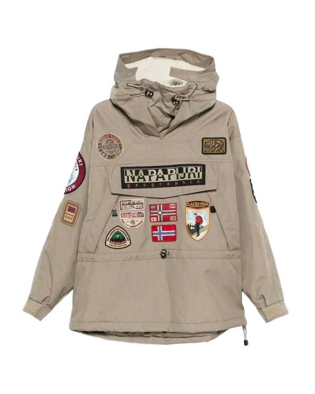 Napapijri Skidoo 1990 Hooded Jacket in Gray for Men | Lyst