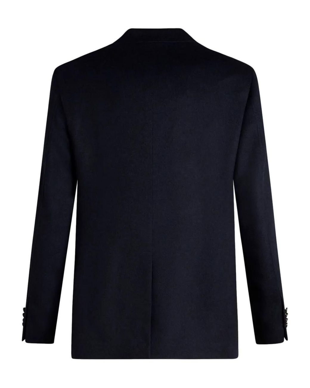 Etro Blue Double-Breasted Cashmere Blazer for men