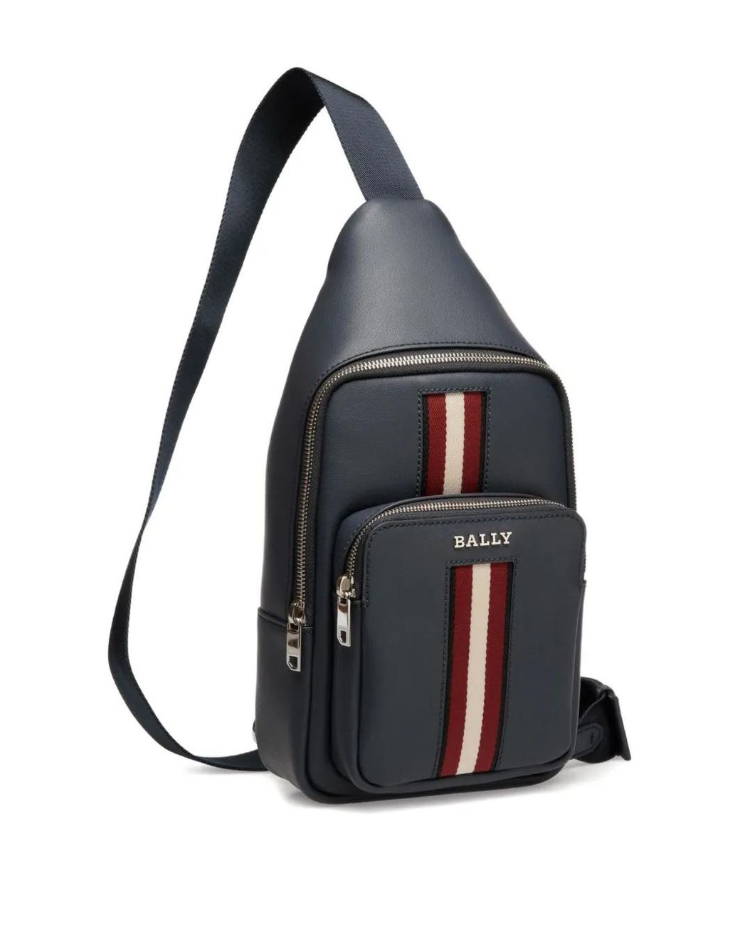 Bally Ribbon-Detail Leather Sling Bag in Blue for Men | Lyst