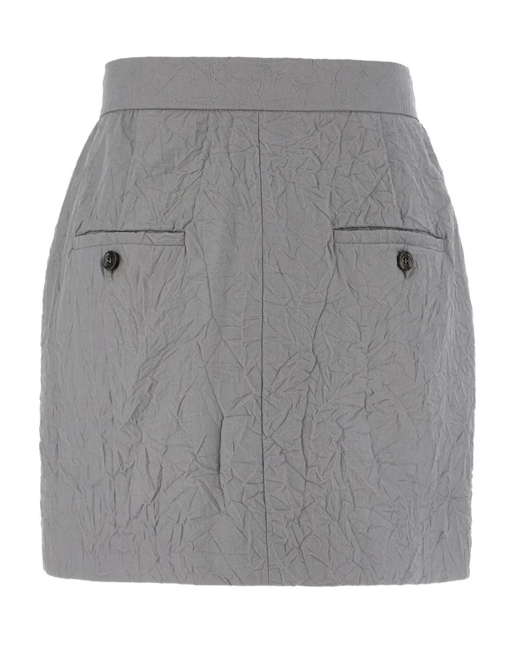 Max Mara Gray Wool Mini Skirt