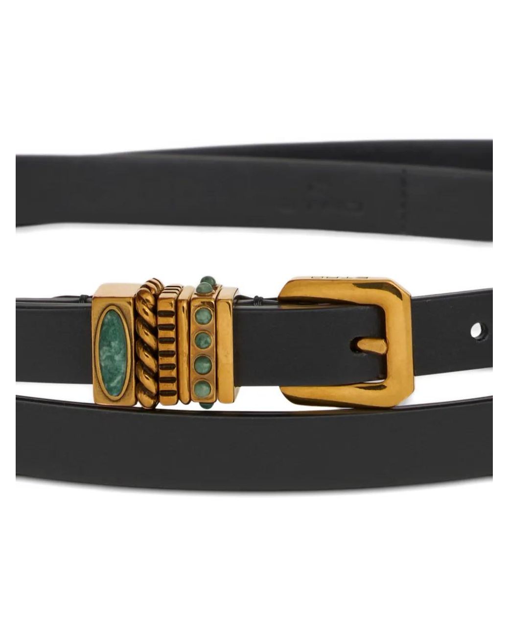 Etro White Leather Belt