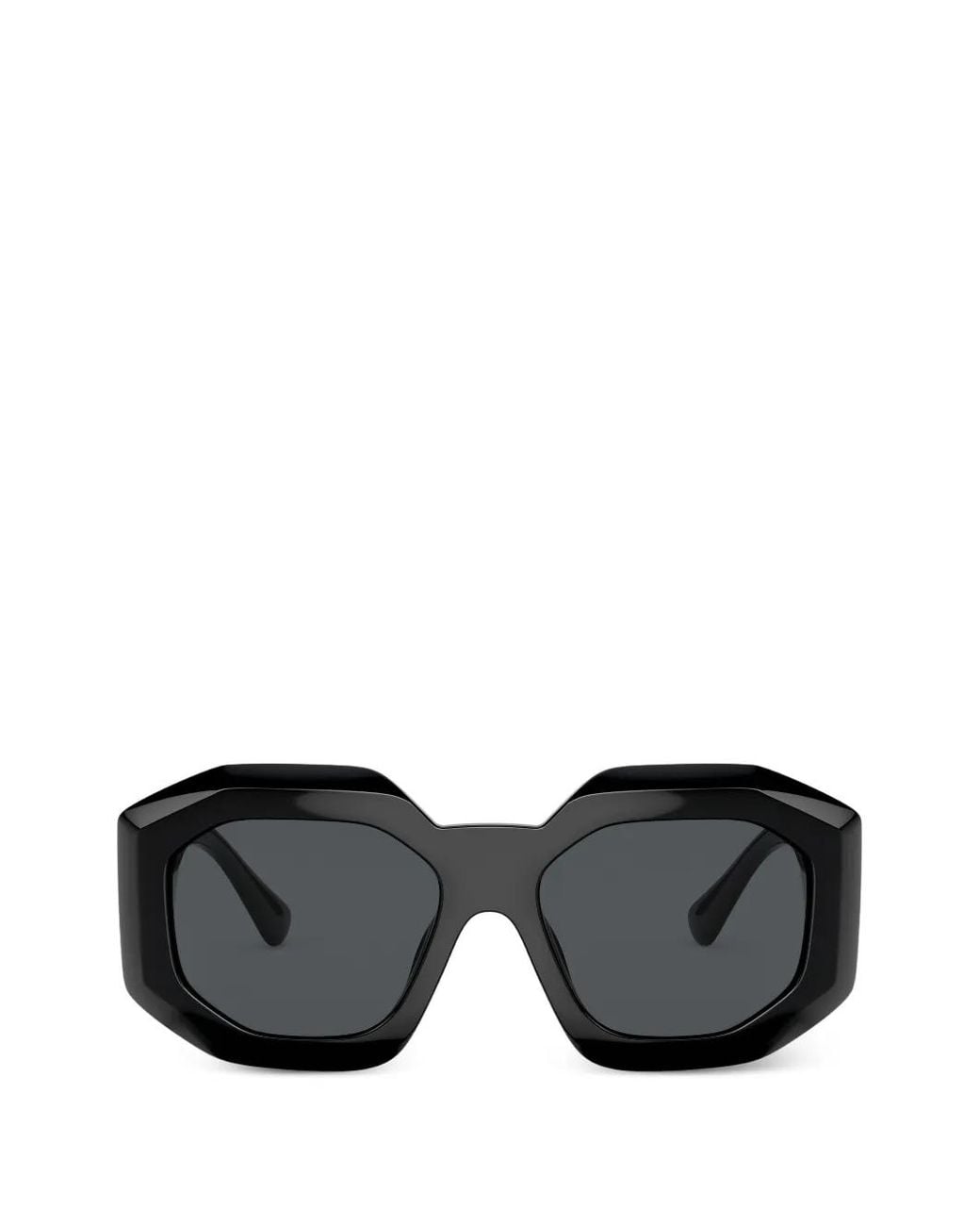 Versace Black Medusa Biggie Geometric-Frame Sunglasses