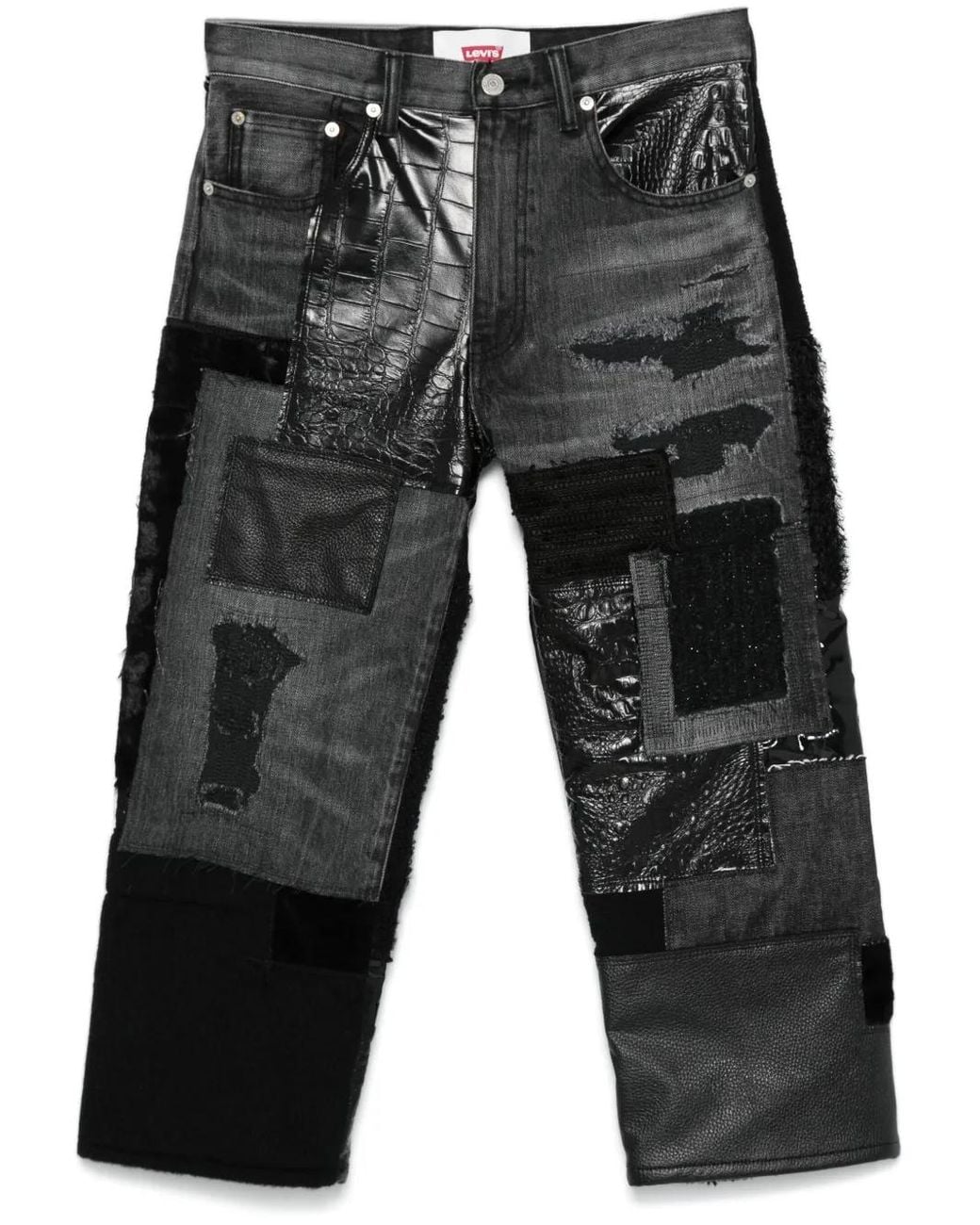 Jeans Con Design Patchwork X Levi's di Junya Watanabe in Gray