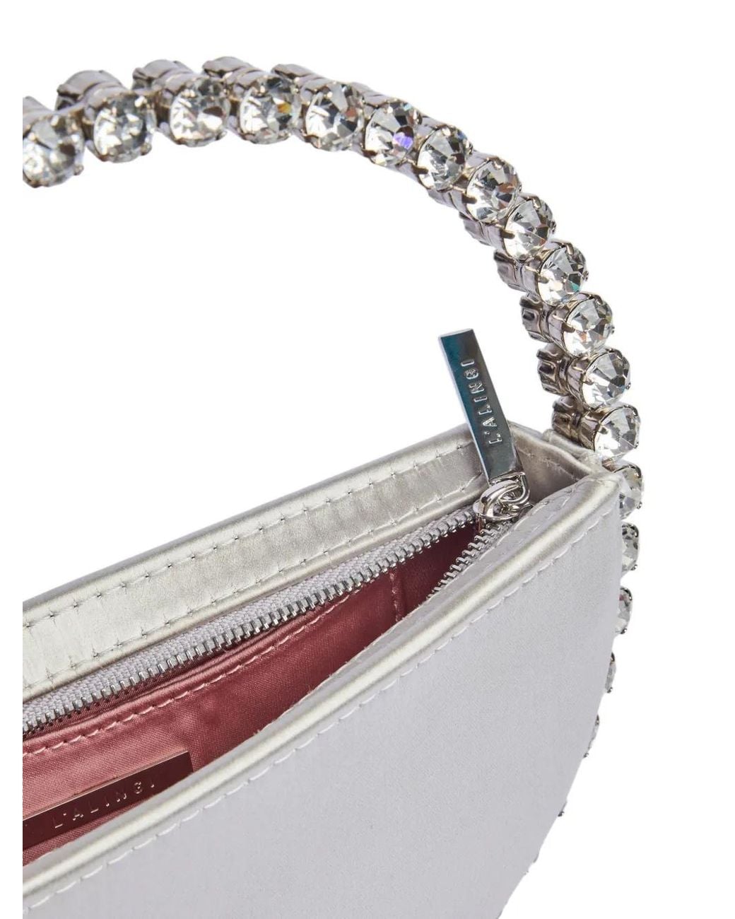 L'ALINGI White Eternity Crystal-Embellished Clutch Bag