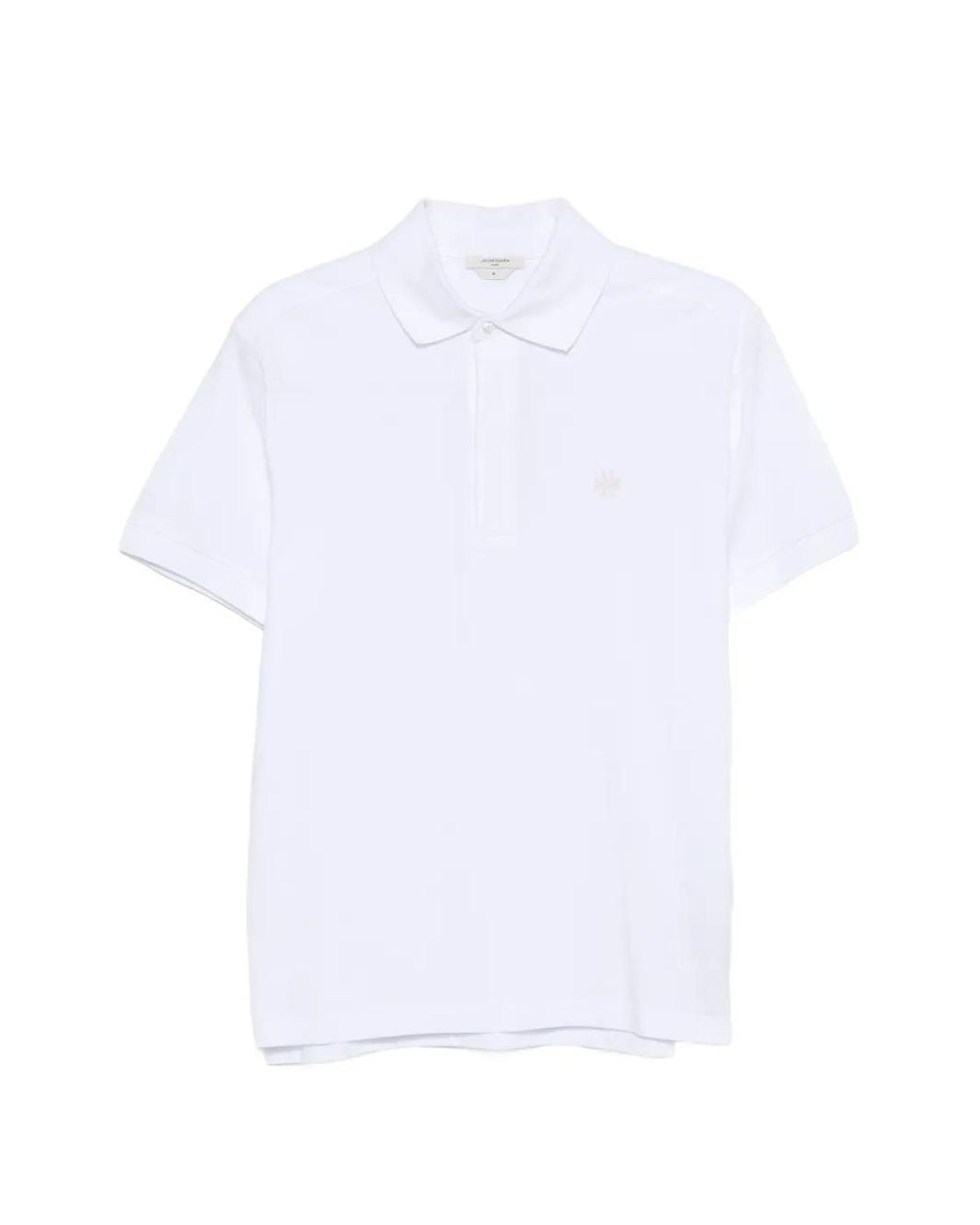 Jacob Cohen White Polo À Détail De Logo for men