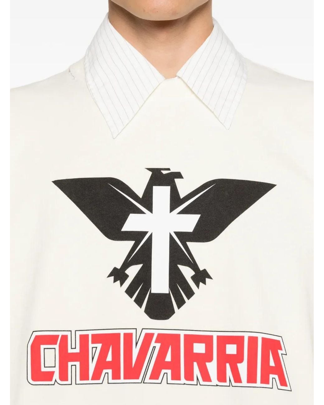 Willy Chavarria White Graphic-Print T-Shirt for men