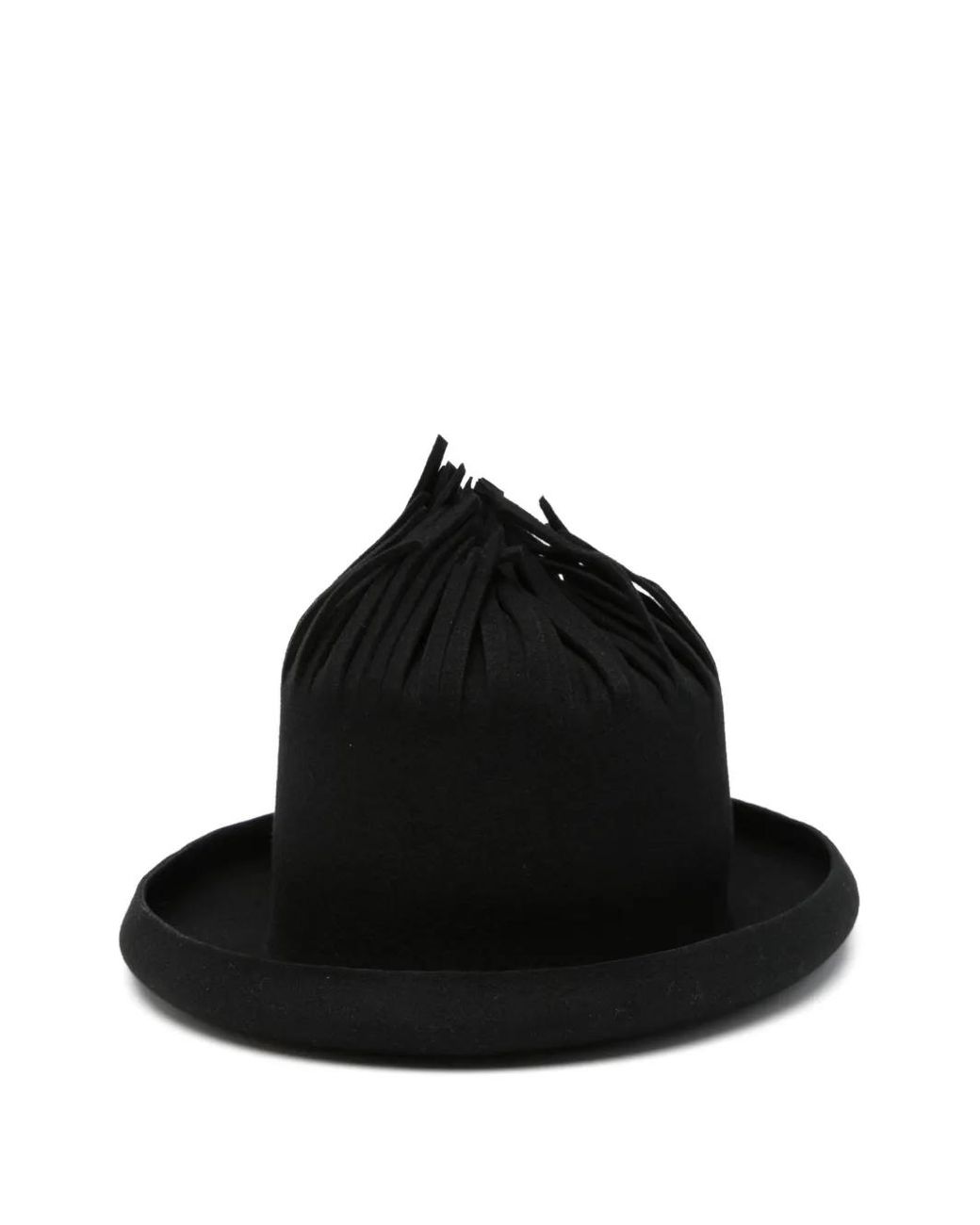 Yohji Yamamoto Black Fringed Hat