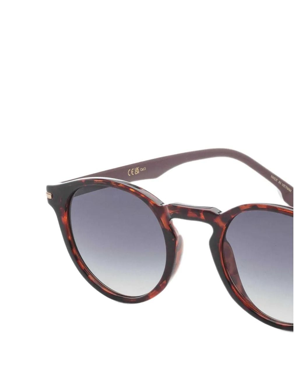 Carrera White Lunettes De Soleil Rondes À Effet Écailles De Tortue