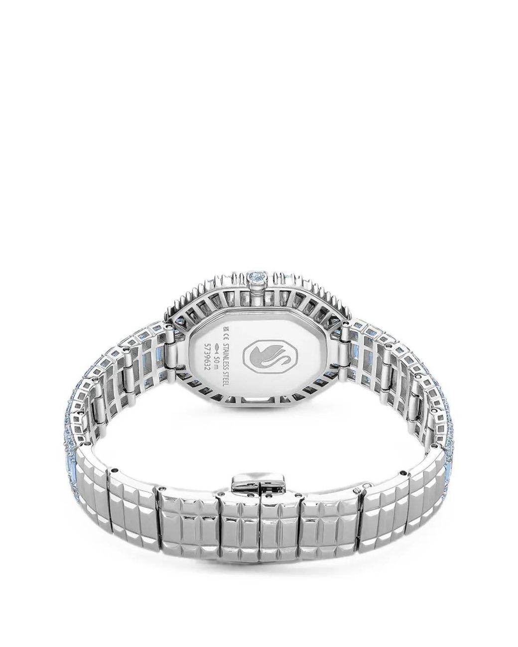 Swarovski Blue Matrix Crystal-Embellished Octagonal 30Mm Watch