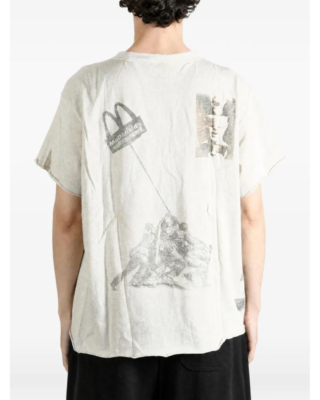 SAITOS White Fonster Raw-Cut T-Shirt